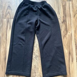 Women’s Bounce fleece Black Wide-Leg Knit Pants